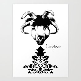 Long Horn Sheep Art Print