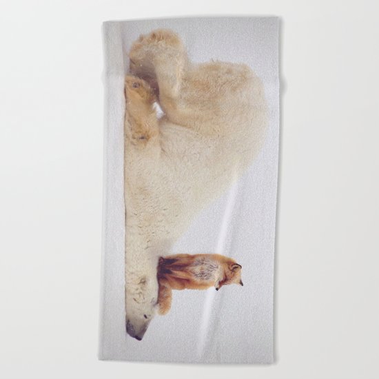 Foxy takedown Beach Towel