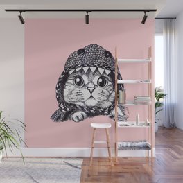 Cat in Sweater Wall Mural