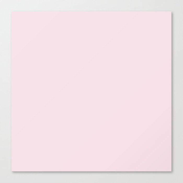 Pink Marshmallow pale pastel solid color modern abstract pattern  Canvas Print