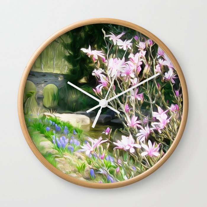 Flowers in Pastel Wall Clock