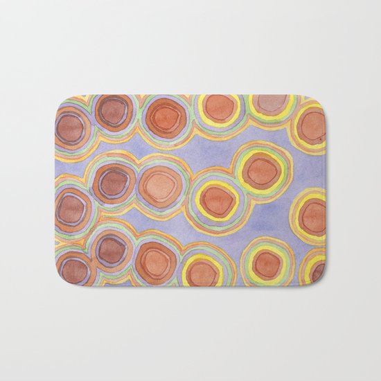 Growing Chains of Circles Bath Mat