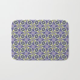 Green and Purple Swirls Abstract Geometric Pattern Bath Mat | Swirlpattern, Organic, Simple, Drawing, Homedecor, Greenpattern, Bold, Limitedpalette, Retro, Seamlesspattern 