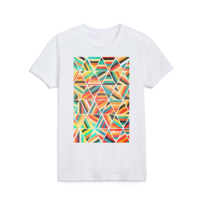 Retro Watercolor Abstract Triangle Collection Kids T Shirt