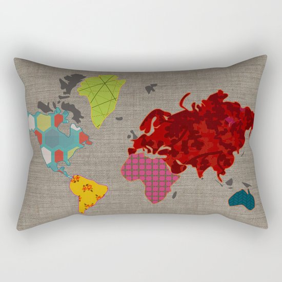 Simi's Map of the World Rectangular Pillow