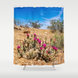 Desert Cacti in Bloom - 3 Shower Curtain