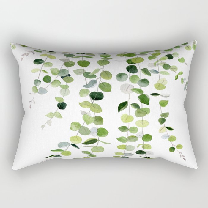 Eucalyptus Watercolor 8 Rectangular Pillow