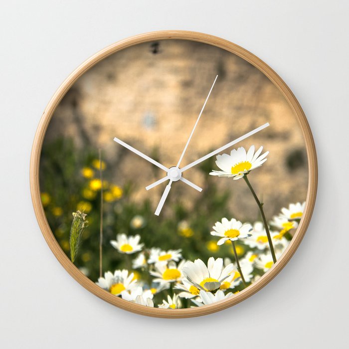 Spring Camomile Wall Clock