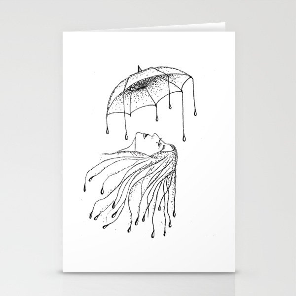 Rainy tears  Stationery Cards