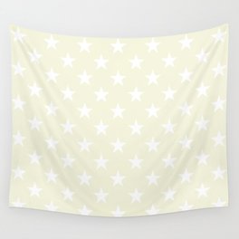 STARS (WHITE & BEIGE) Wall Tapestry