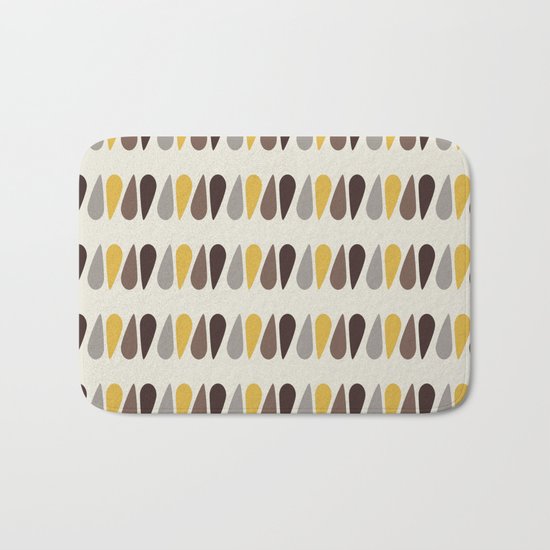 Pattern black brawn yellow Bath Mat