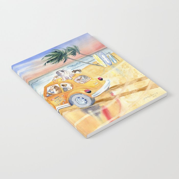 Dogs Family at the beach Notebook
