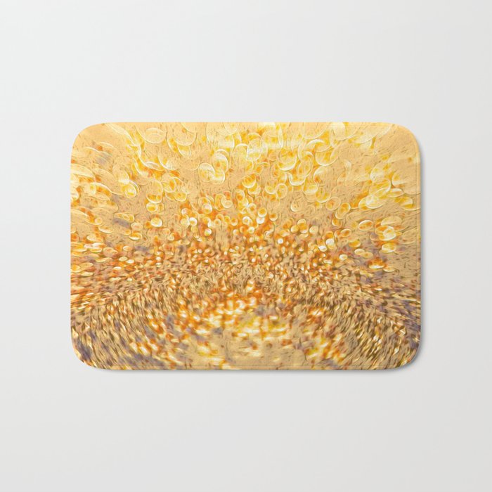 Light Golden And Yellow Abstraction Bath Mat