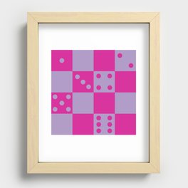 Checkered Dice Pattern \\ Y2K Colors Recessed Framed Print