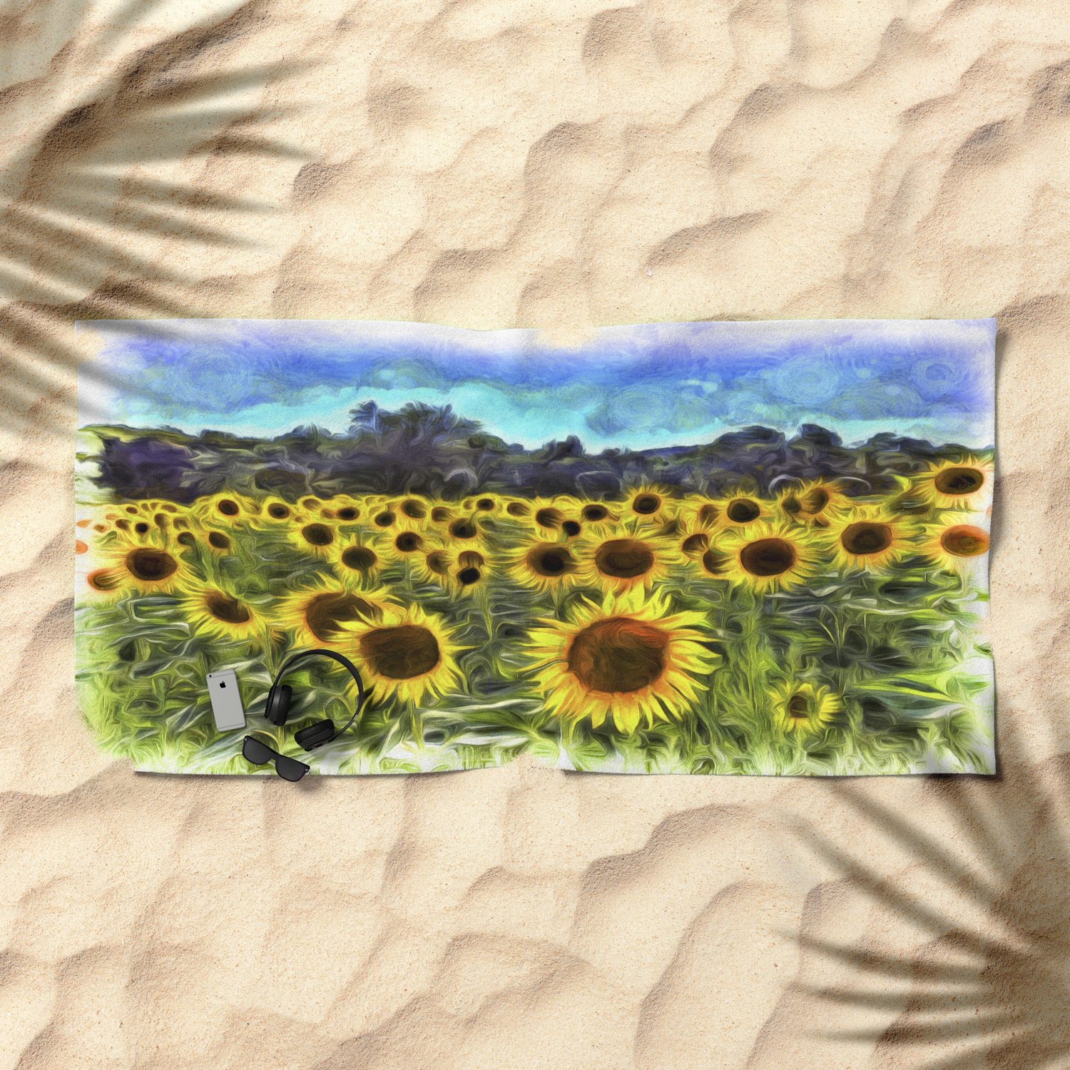 Sunflower Field Vincent Van Goth Beach Towel By Davidpyatt Society6