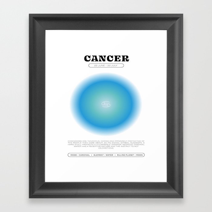 Cancer Zodiac Aura Print Framed Art Print