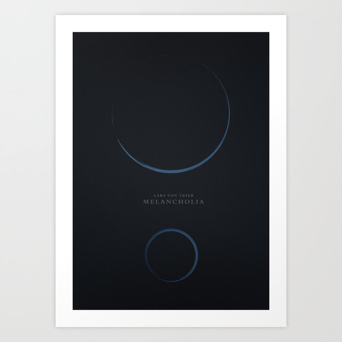 Melancholia, Lars Von Trier, minimalist movie poster Art Print