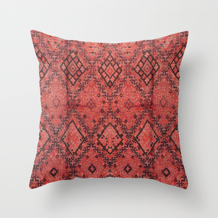 Traditional Moroccan Berber Design Style D13 Throw Pillow