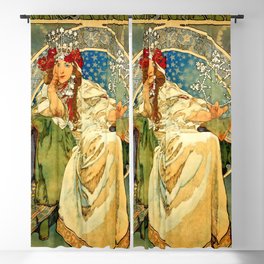 Alphonse Mucha  "Princess Hyacinth" Blackout Curtain