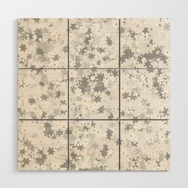 Floral gray cement wall Wood Wall Art