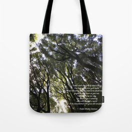 Tree with Emerson Quote 2322 Tote Bag