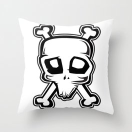 Freaky skull Throw Pillow