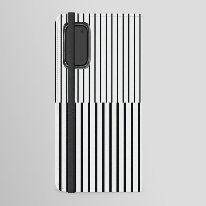Stripes Pattern and Lines 5 in Monochrome Android Wallet Case