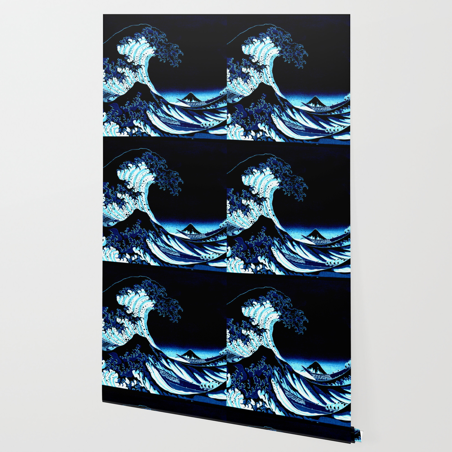 The Great Wave Blue Wallpaper By Purelove Society6