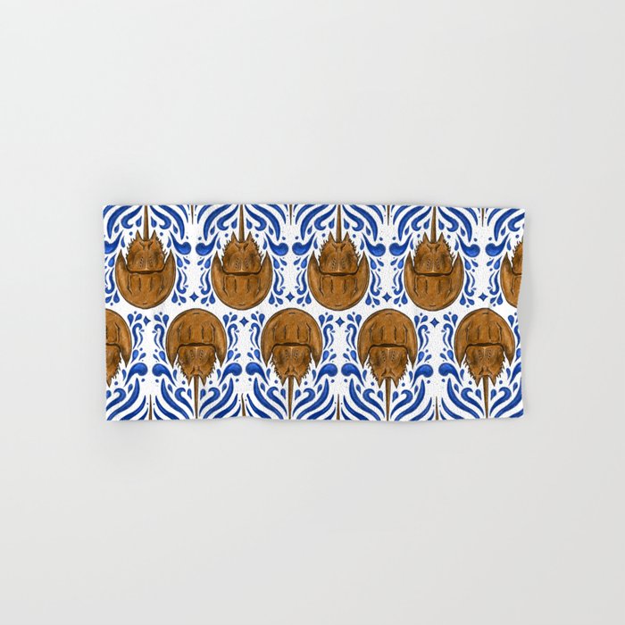 Horseshoe Crab Pattern Hand & Bath Towel