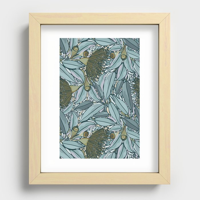 Eucalyptus Blue Recessed Framed Print