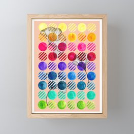 Gingko Rainbow Circles Framed Mini Art Print
