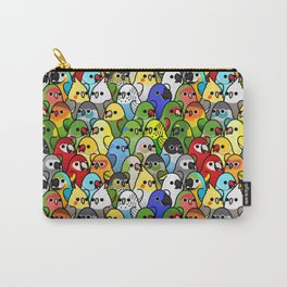 Too Many Birds!™ Bird Squad 1 Carry-All Pouch | Birds, Madde, Lovebird, Conure, Macaw, Mcfab, Parakeet, Drawing, Ringneck, Cockatoo 