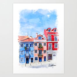 Lisbon, Portugal - Neighborhood Art Print