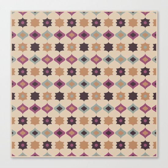 Retro pattern . Pastel . Canvas Print