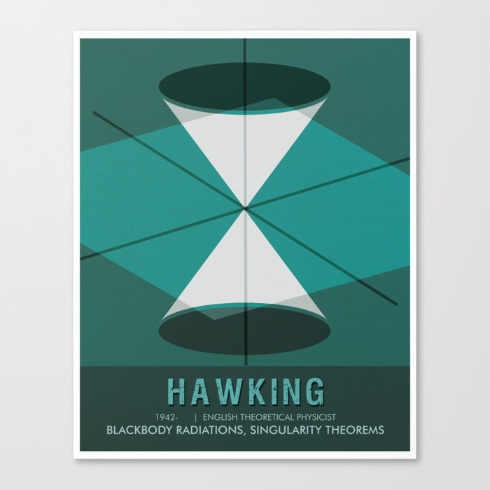 Science Poster - Stephen Hawking - Theoretical Physicist Canvas Print