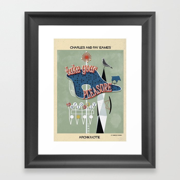 quote charles and ray eames Framed Art Print
