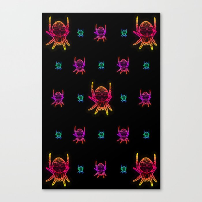 Neon Spider 4 Canvas Print