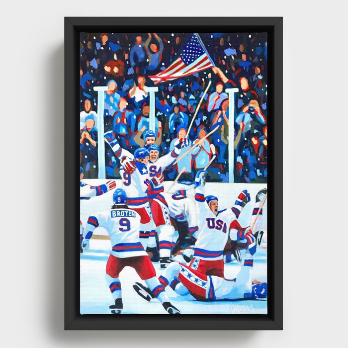 Miracle on Ice Framed Canvas