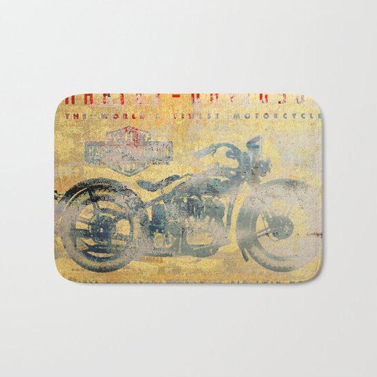 HD - Vintage Motorcycle Bath Mat