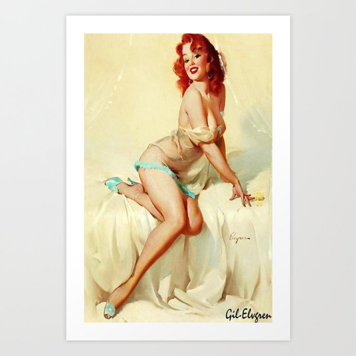 Pin Up Girl Bedside Manner Gil Elvgren Art Print - 