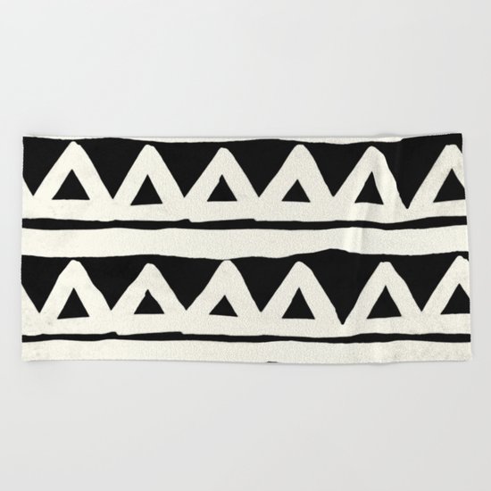 Tribal Chevron Stripes Beach Towel