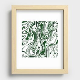 Royal green marble design Recessed Framed Print