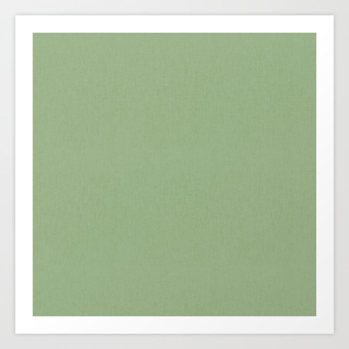 monochrome sage green canvas texture Art Print
