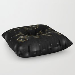 Zodiac signs astrology astrological constellations symbols gold Floor Pillow