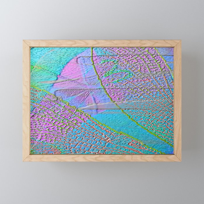 Blue Dragonfly Framed Mini Art Print