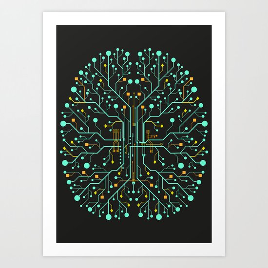Brain Tech Art Print