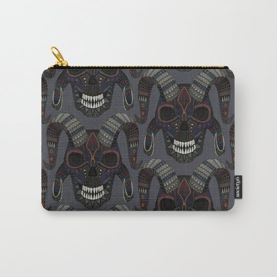 demon skull charcoal Carry-All Pouch