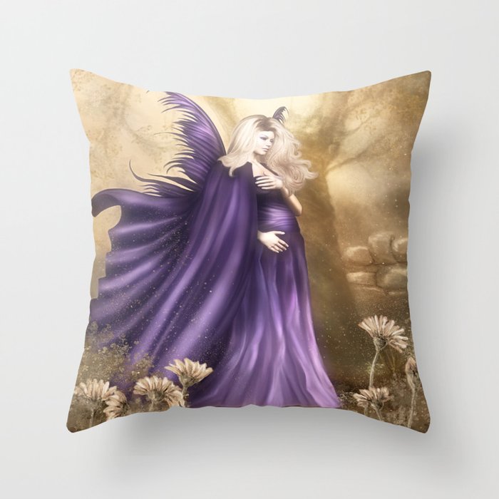 Pregnant Fairy Throw Pillow