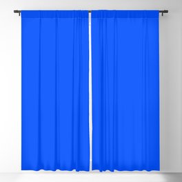 Retro 1990s Bright Neon Night Sky Electric Blue - Solid Block Color - 80s / 90s / Ultra Vivid / Summer Blackout Curtain