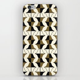 Whale Song Midcentury Modern Retro Arcs Abstract Gold iPhone Skin